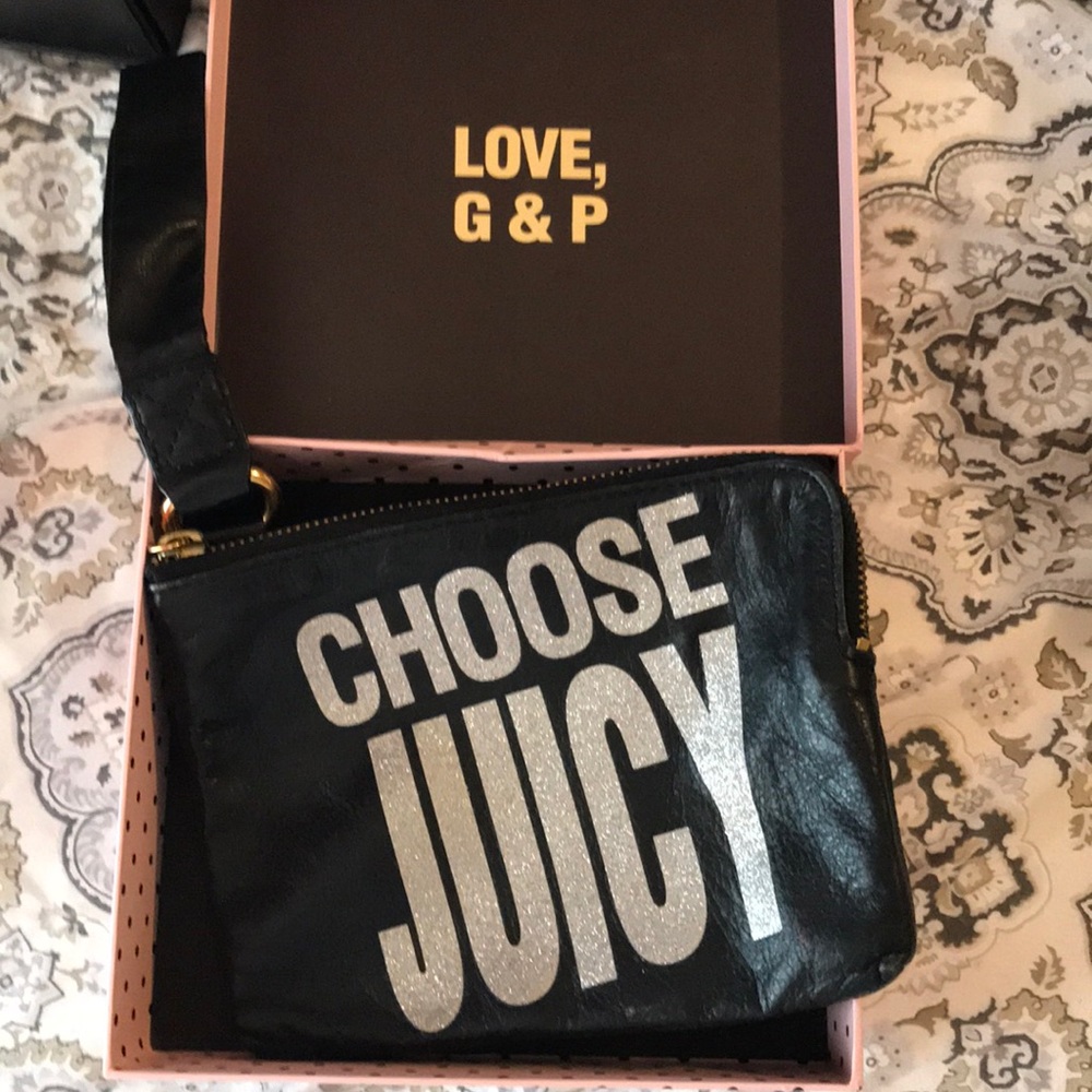 Juicy Couture leather wristlet
